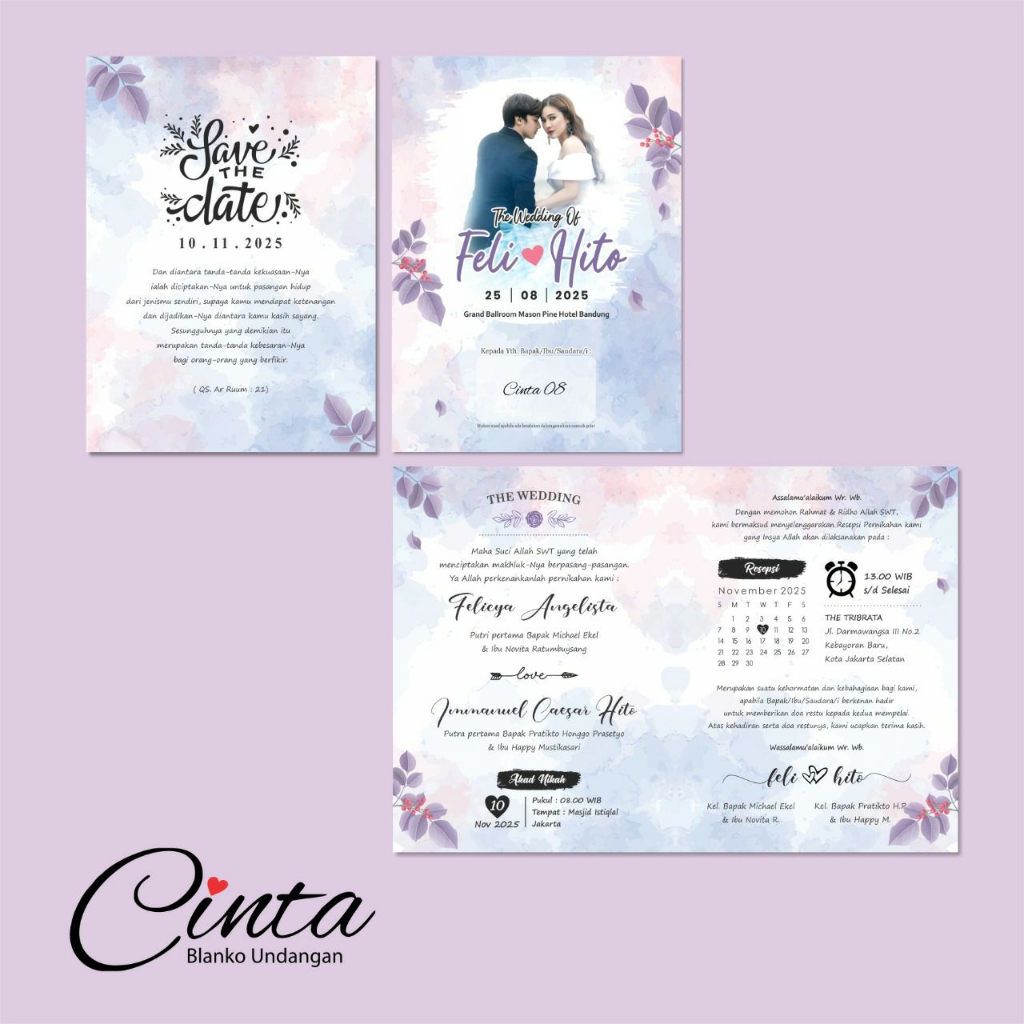 Blangko Undangan Cinta 08 | Blangko Undangan | Undangan Murah | Kertas Undangan Kosong Murah