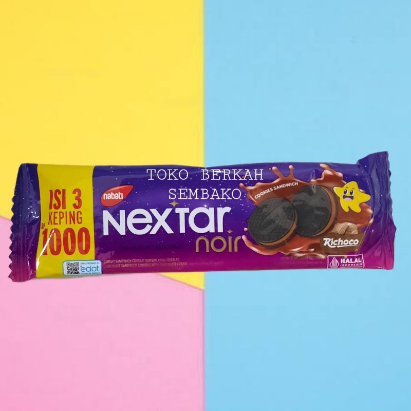 

Nextar Noir Cookies Sandwich Richoco 21gr -1 BUNGKUS