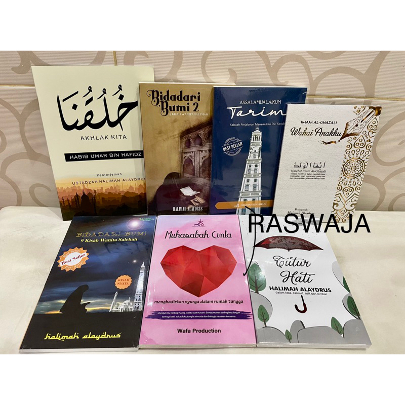 Paket 7 Buku Ustadzah Halimah Alaydrus ORI 100% / Buku Ustadzah halimah Lengkap