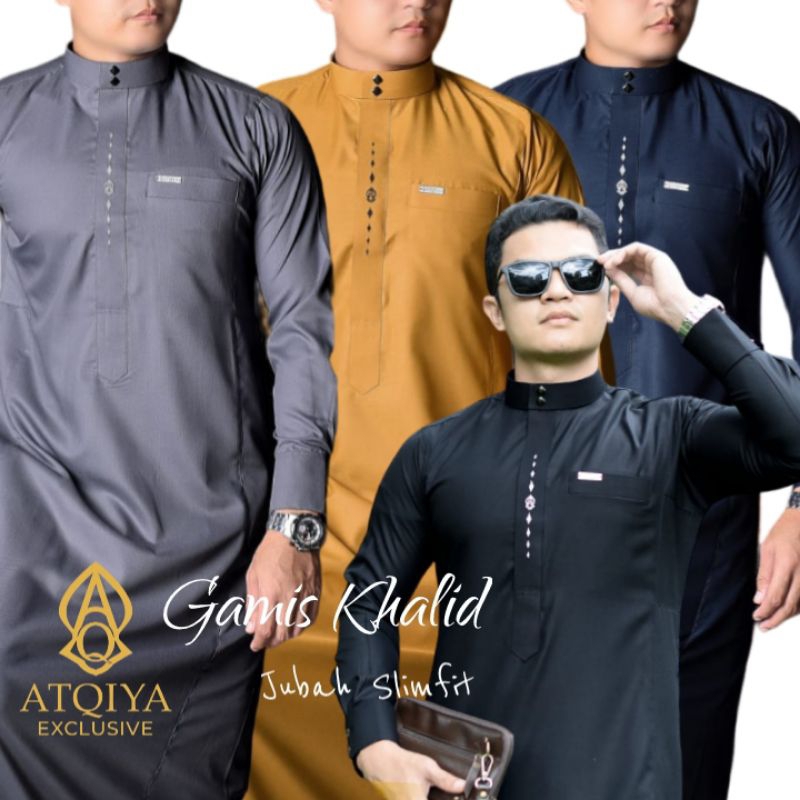 Jubah ATQIYA KHALID BY ATQIYA EXCLUSIVE / Jubah Pria Terbaru / Gamis Laki Laki