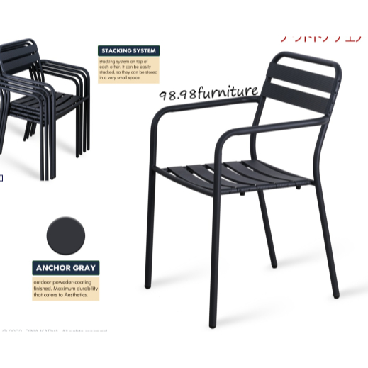 BINA KARYA STAR B CHAIR - Kursi Outdoor Taman - Cafe Besi - Medan