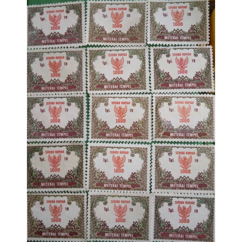 Materai Rp1000 Asli Tahun 1990 Sampai 1994