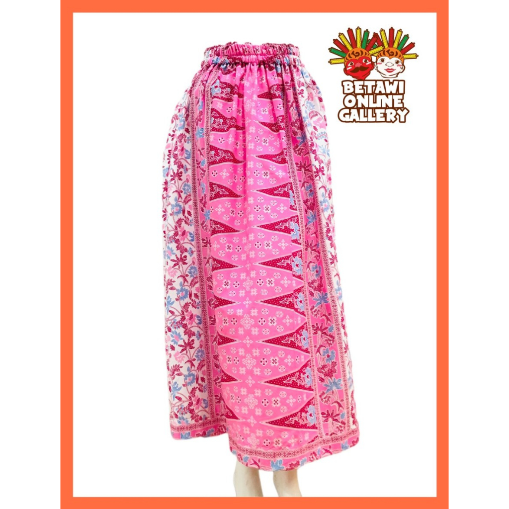 Rok Tumpal Batik Betawi Full Karet / Rok Batik Betawi / Rok Tumpal