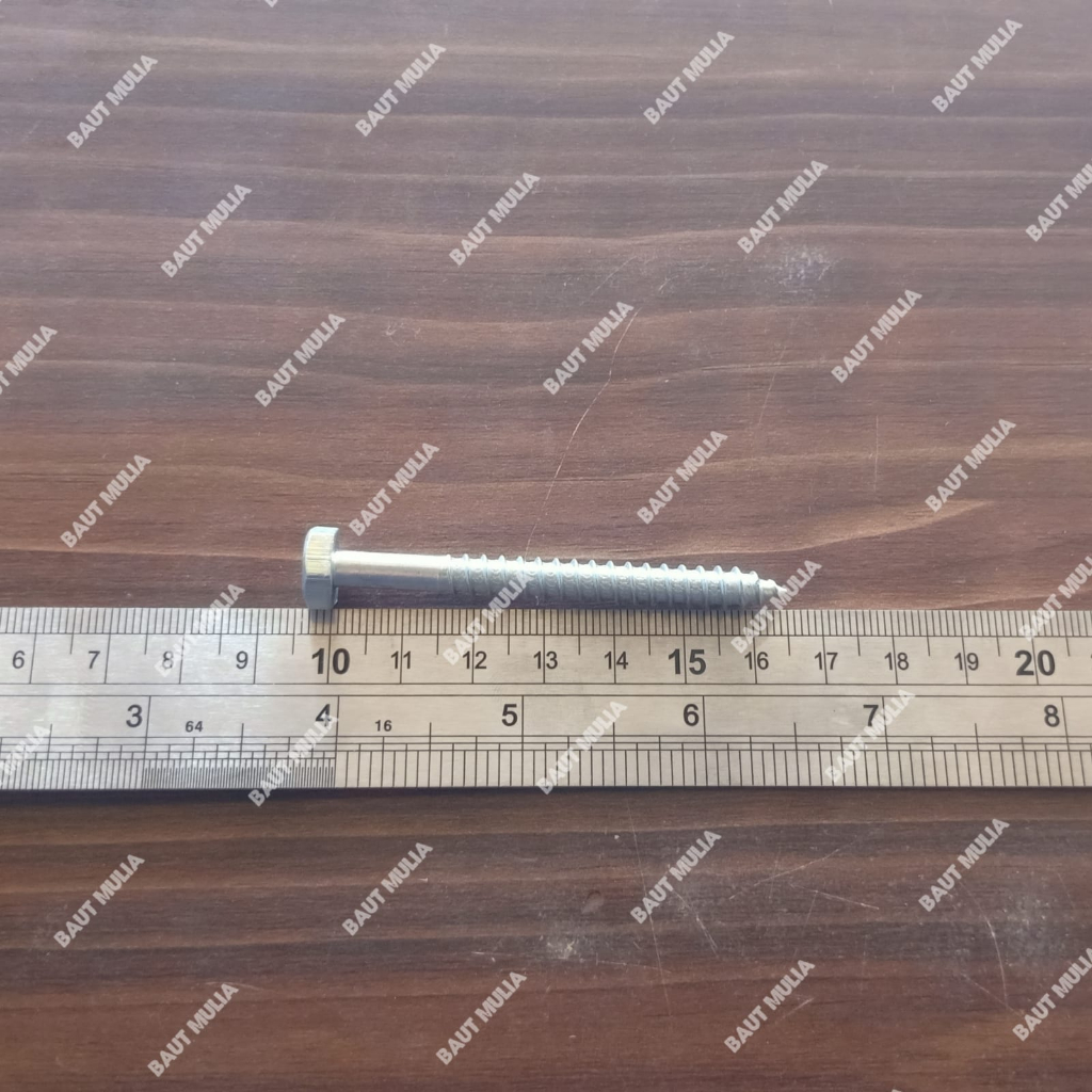 BAUT DECKSCREW 1/4X 2 1/2” PANJANG 6 CM BAUT TANAM BAUT TEMBOK BAUT TANAM TEMBOK FISHER/ VISER/ PISE