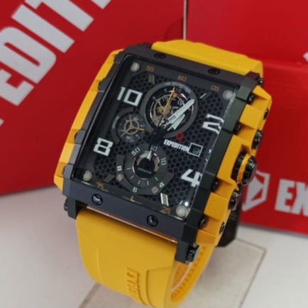 JAM TANGAN PRIA EXPEDITION E6757M KUNING HITAM ORIGINAL