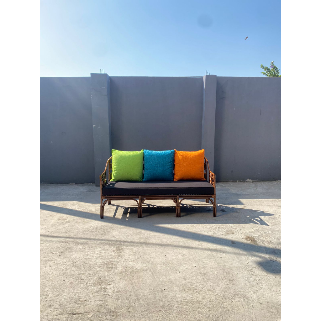 [BEST SELLER] Sofa Rotan / Kursi Panjang Rotan / Sofa Lounge / Rattan Sofa Lounge