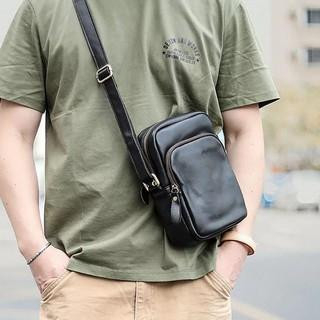 tas kulit model selempang pria - tas selempang kulit