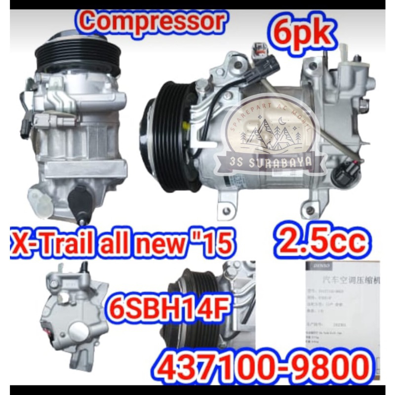 Kompresor Xtrail T32 Nissan New Xtrail Kaki 4 Denso Asli Ac Mobil