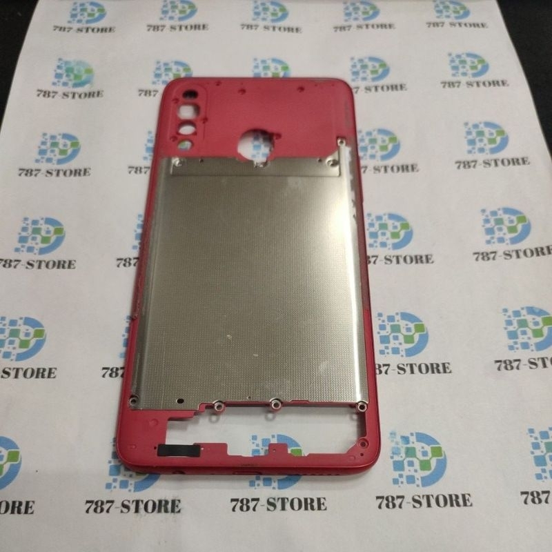 REAR ASSY MIDLE FRAME SAMSUNG A20S A207F RED ORIGINAL BEKAS