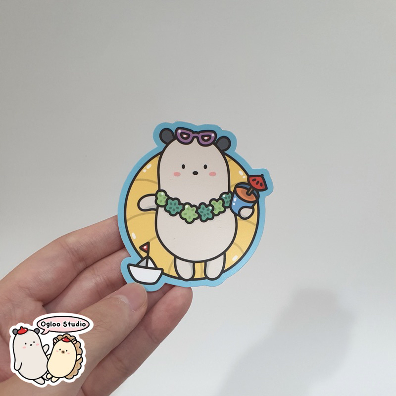 

Swimming Ogloo Die-cut Sticker