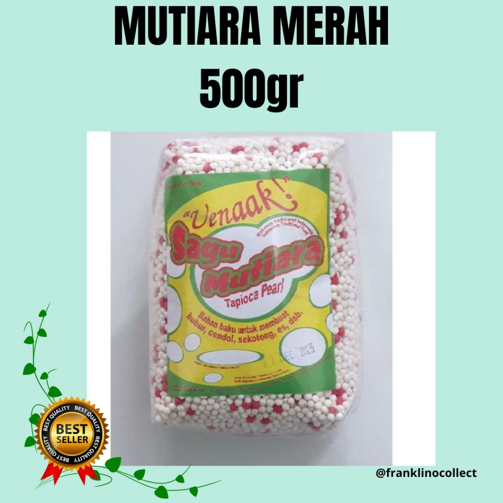 

✅ Sago Pearl - Thailand Merah - Merah 500 gr - Lokal Putih Merah