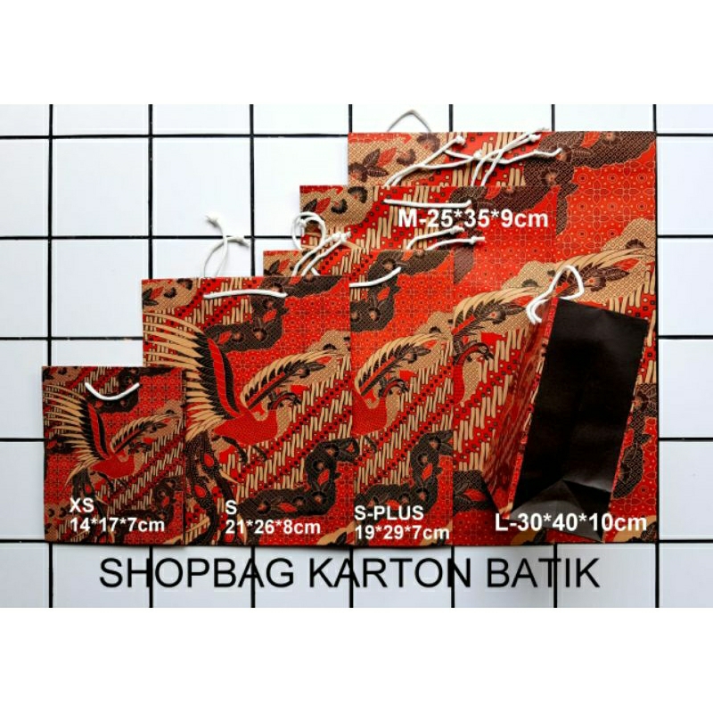 

paper bag batik 14 x 17 / lusin...