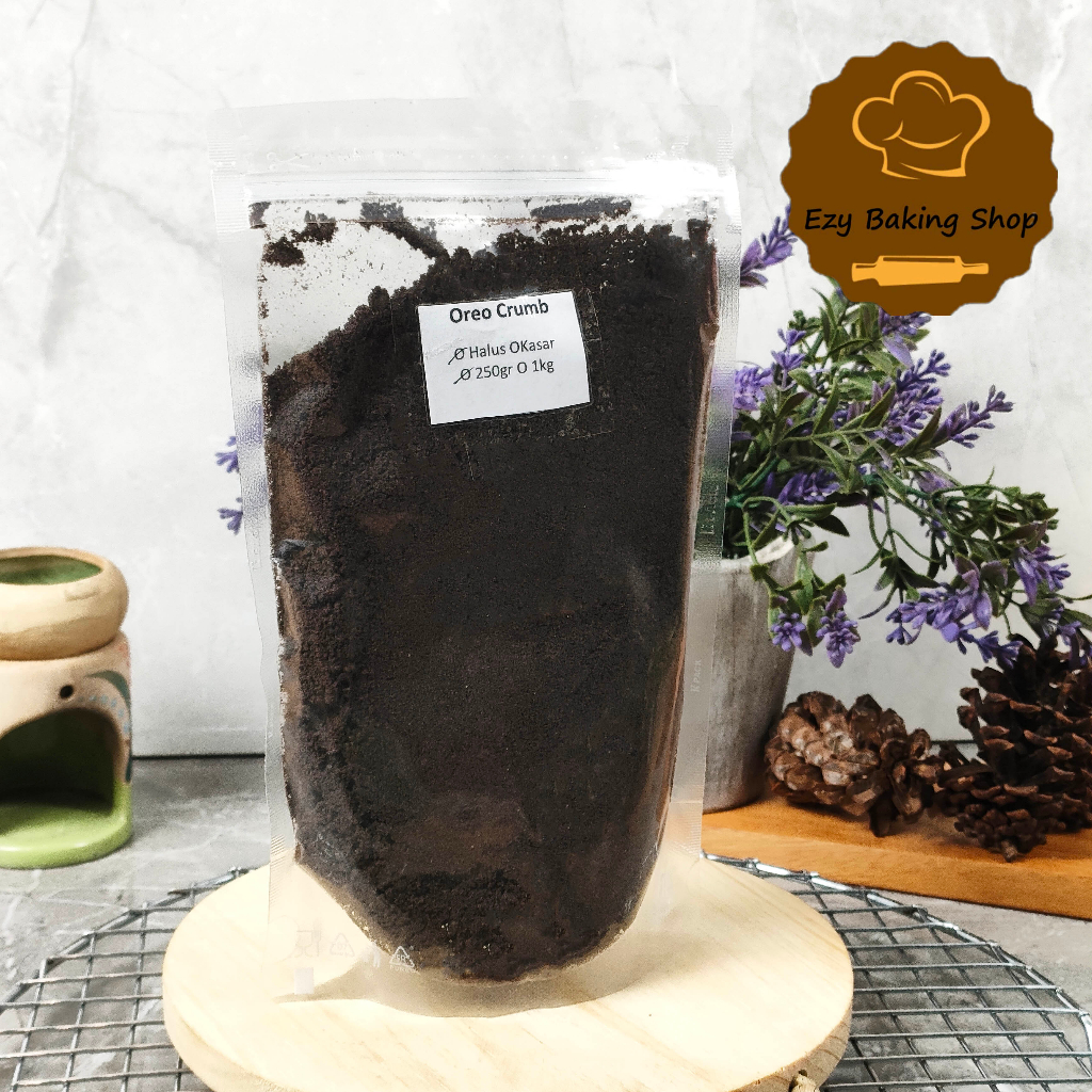 

Biskuit Crumb Halus 250gr - Remahan Biskuit Coklat Hitam Ground Crumb