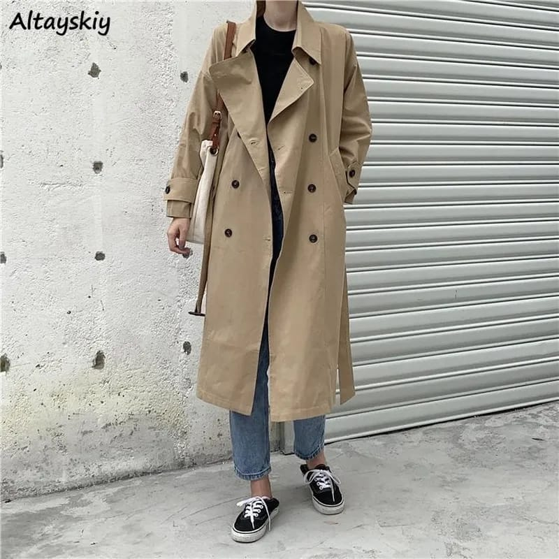 Jaket Jubah Wanita Panjang Long Coat Musim Dingin Lengan Panjang Jaket Wanita korea