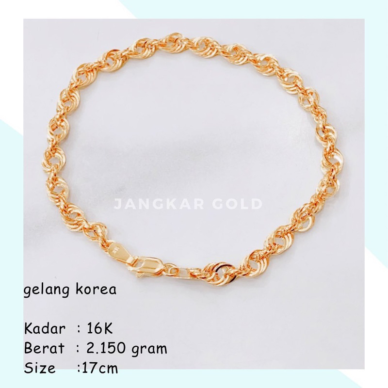 Gelang Emas Rantai Lilit Korea 2.150Gr