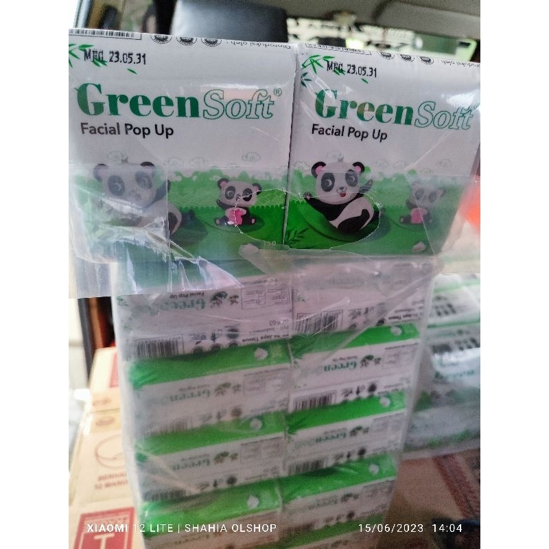 tisu pop up green 130sheet