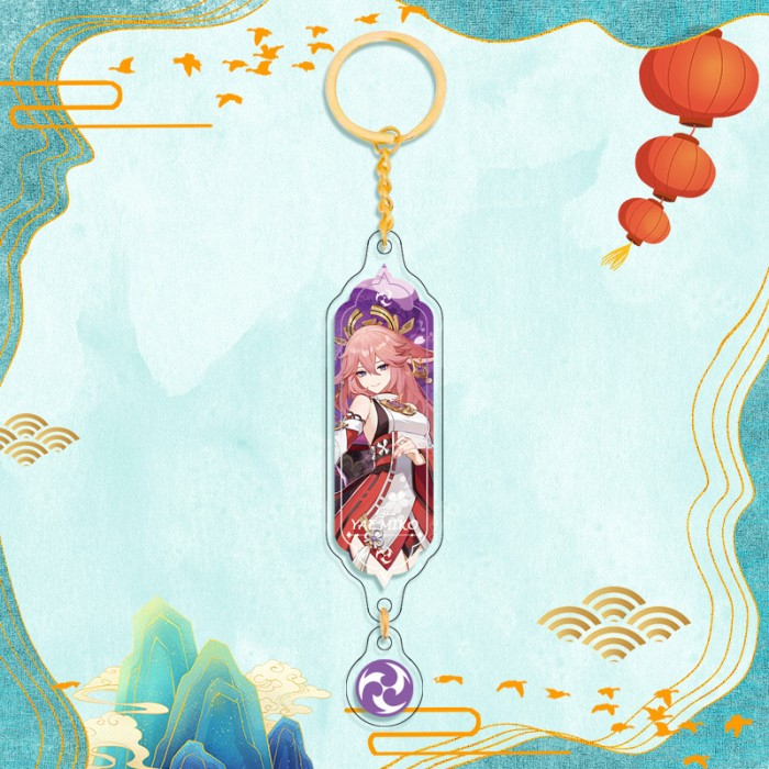 Gantungan kunci / gantungan tas / keychain genshin impact xiao yaemiko yelan hutao kazuha