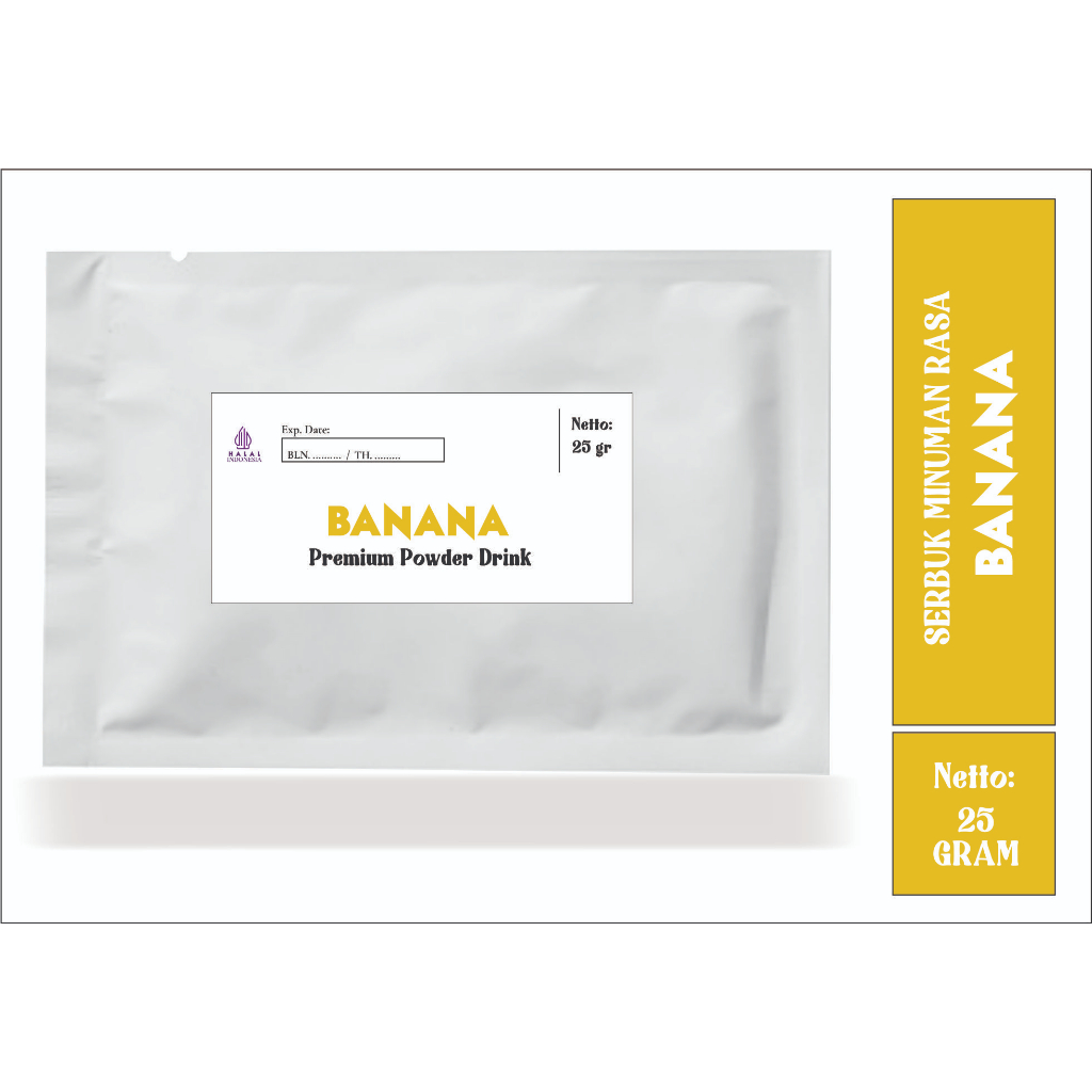 

POWDER BANANA Sachet 25 Gram (Minimal Order 10 Sachet)