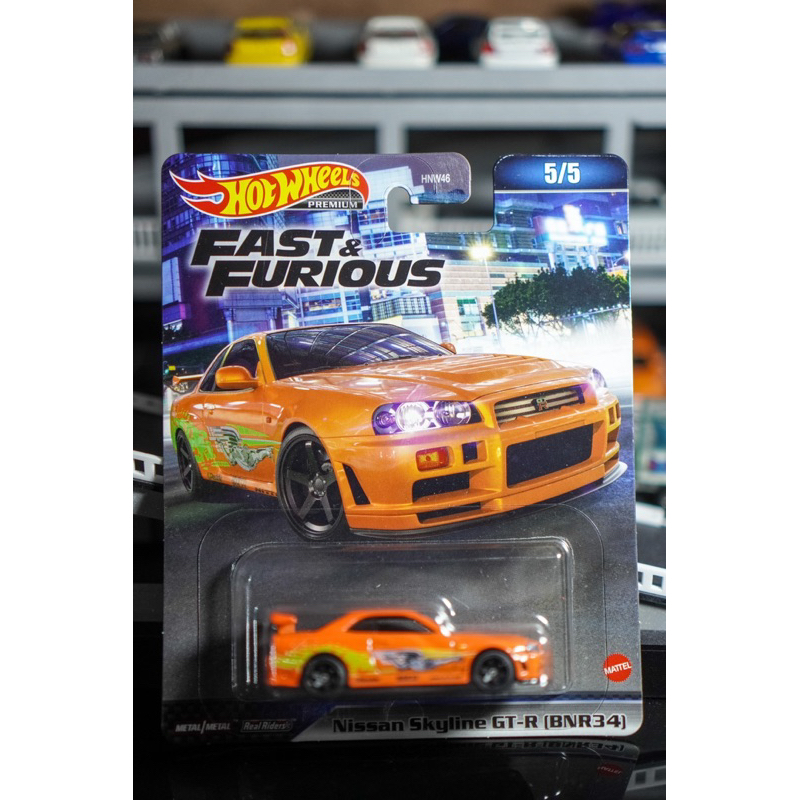 1:64 HOTWHEELS Fast and Furious Nissan Skyline GTR (BNR34) orange Premium Edition