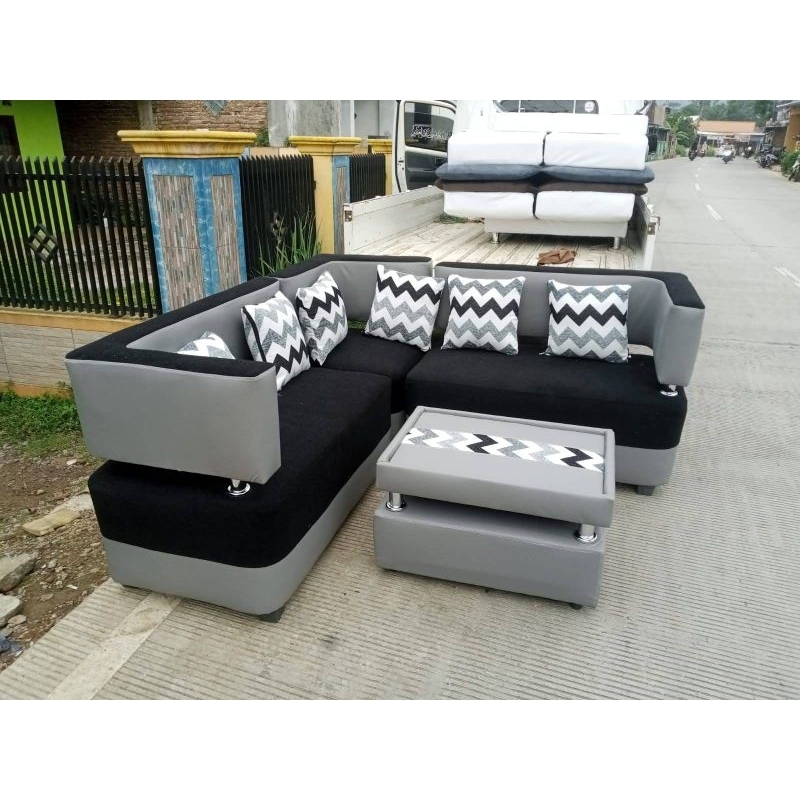 gratis ongkir bandung - sofa sudut tiger - kursi tamu