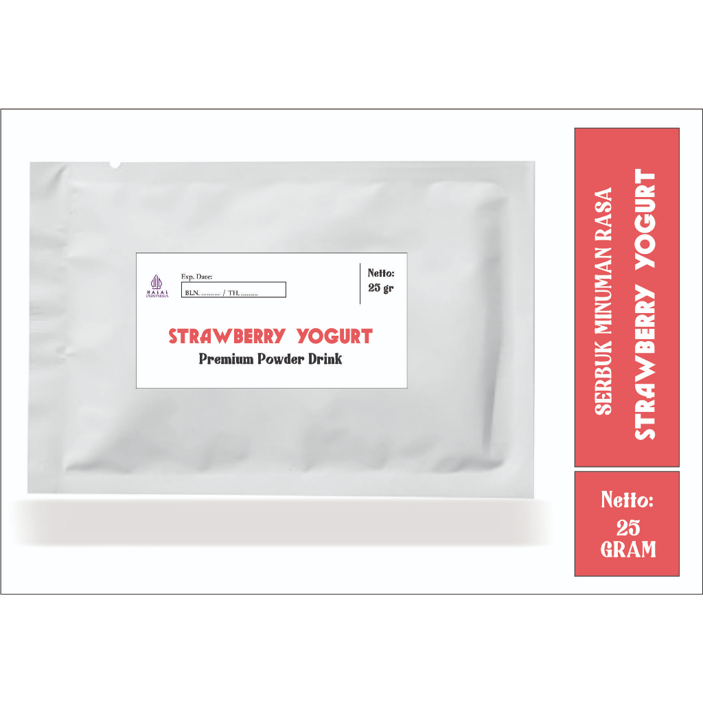 

POWDER STRAWBERRY YOGURT Sachet 25 Gram (Minimal Order 10 Sachet)