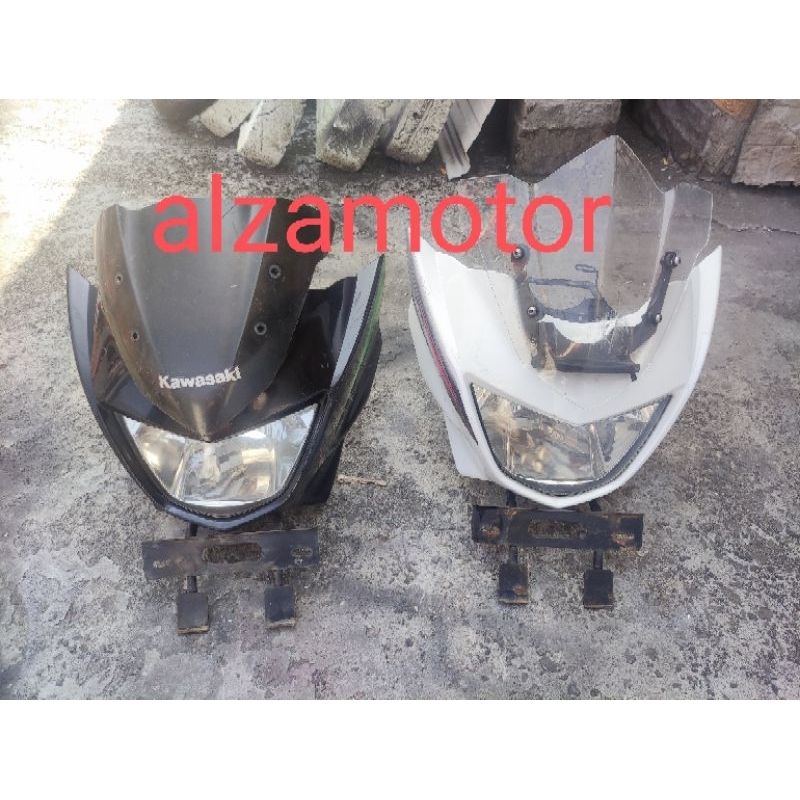 Cover+lampu+breket set ninja R barong original reflektor headlamp cover lampu depan set ninja r ori