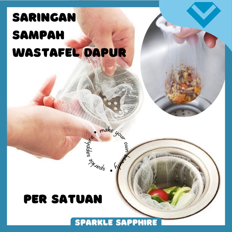KANTONG SARINGAN WASTAFEL DAPUR Sekali Pakai Jaring Sampah Wastafel Filter Net Saringan Sampah