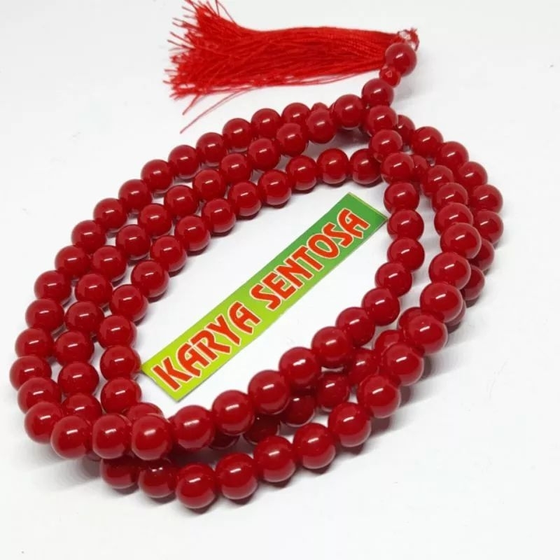 TASBIH BATU MARJAN ORIGINAL 99BUTIR 8MM