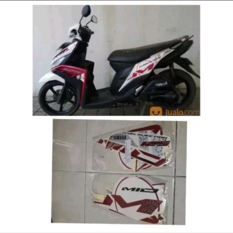 Striping stiker Yamaha Mio M3 125 2015 putih pink