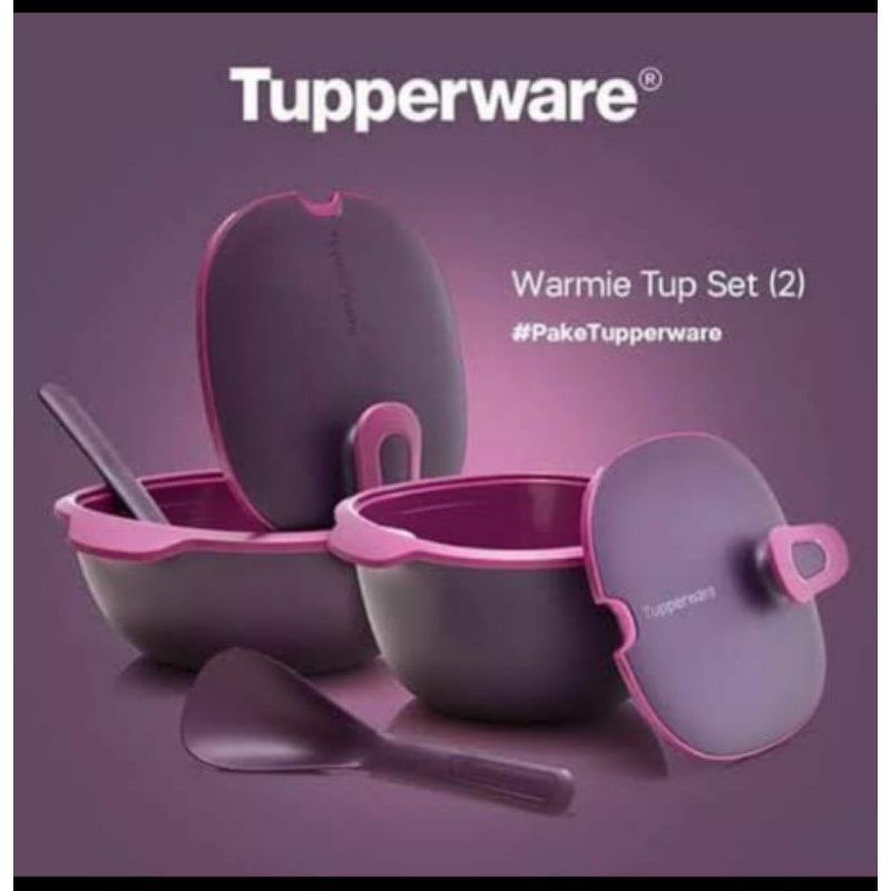 Tupperware promo warmie tup set ungu isi 2 pcs sesuai pict