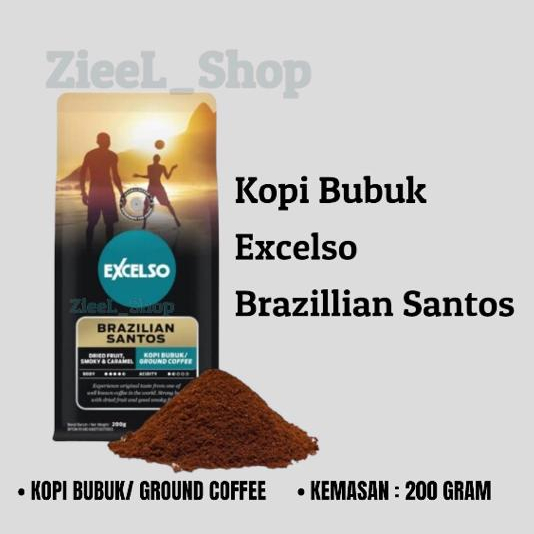 

Kopi Bubuk Excelso Brazillian Santos 200G