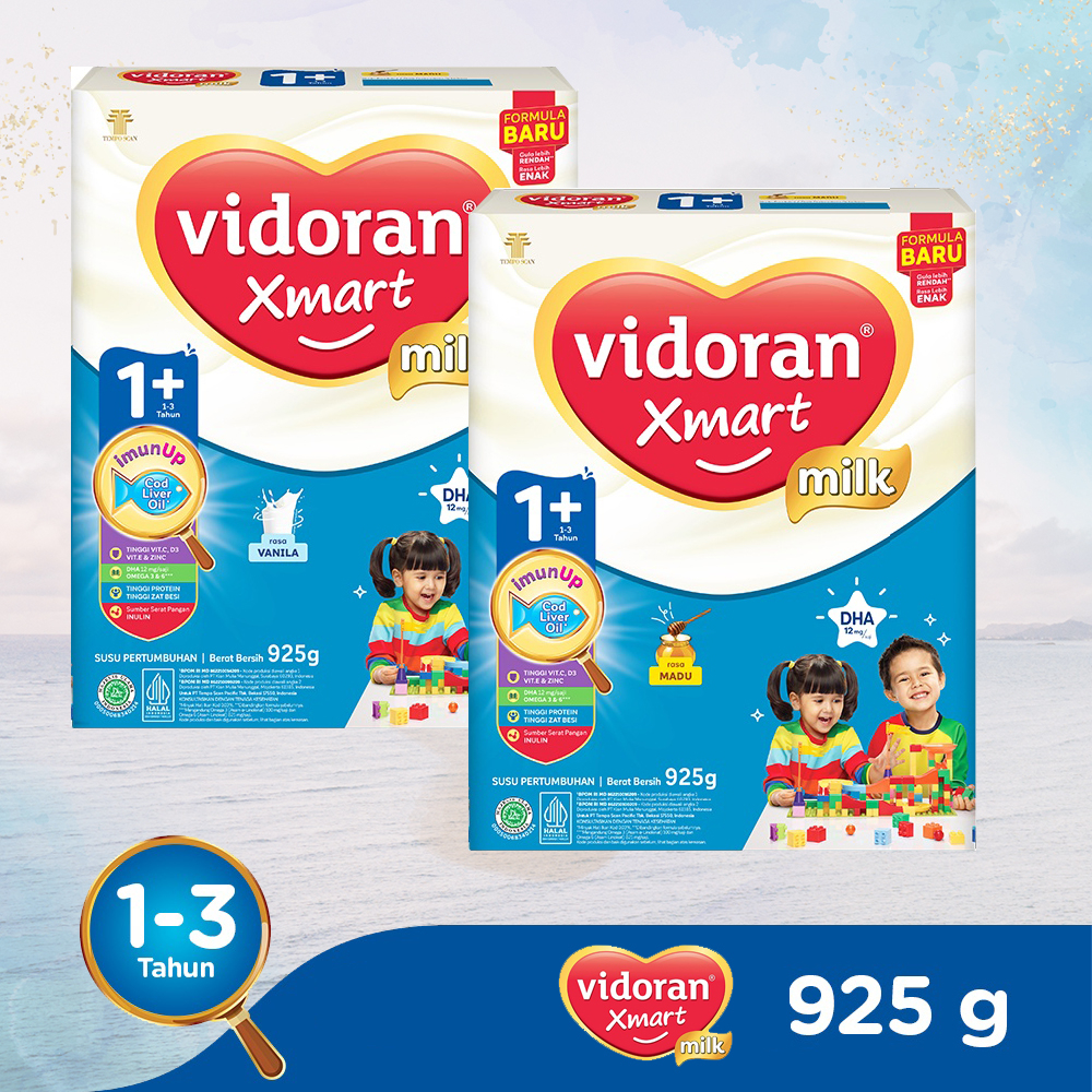 Vidoran Xmart 1+ 900 gr - Vidoran 1+ 900gr Susu Pertumbuhan 1-3 Tahun