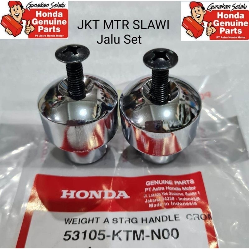53105 KTM  N00 jalu stang stabilizer stang karisma revo supra 125 warna crom 1set sesuai gambar ori