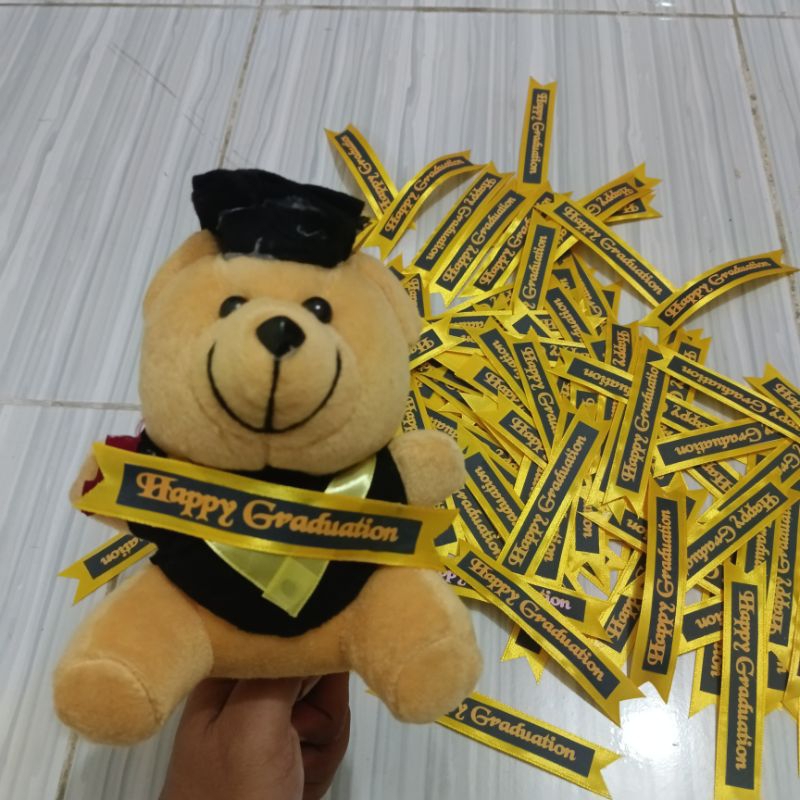selempang boneka wisuda13-15cm happy graduation