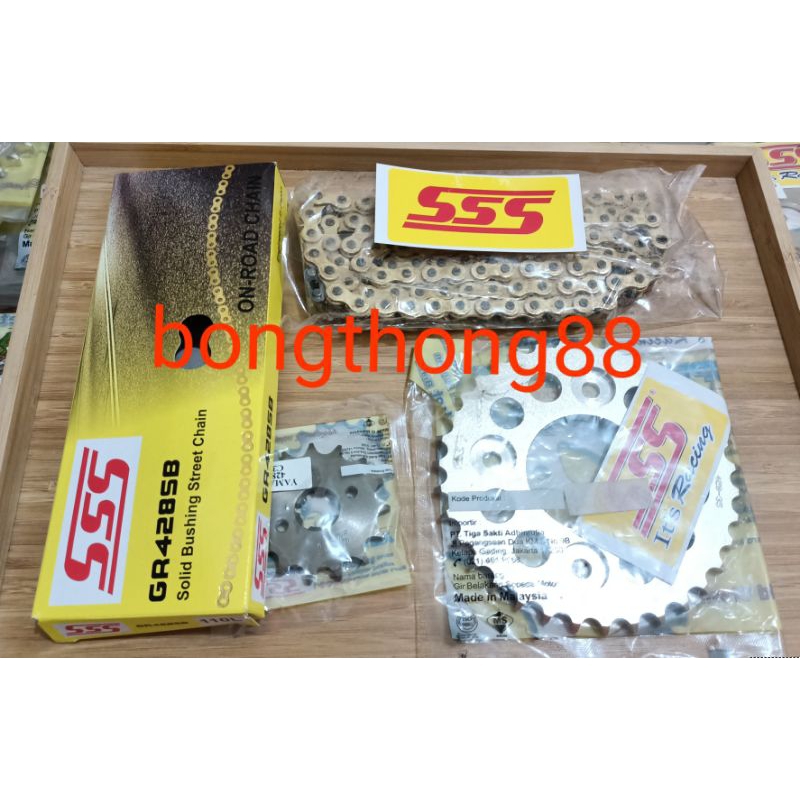 Gear Set SSS 428 Supra X125 Blade New Blade Old Revo Fit New kharisma Revo absolute Supra fit  Ranta