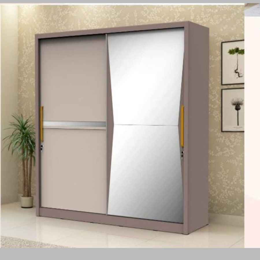 Lemari Baju 2 Pintu Sliding / Geser Lemari Pakaian Jumbo Bandung