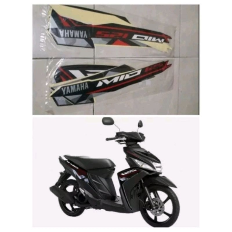 Striping stiker Yamaha Mio M3 125 2016 hitam merah