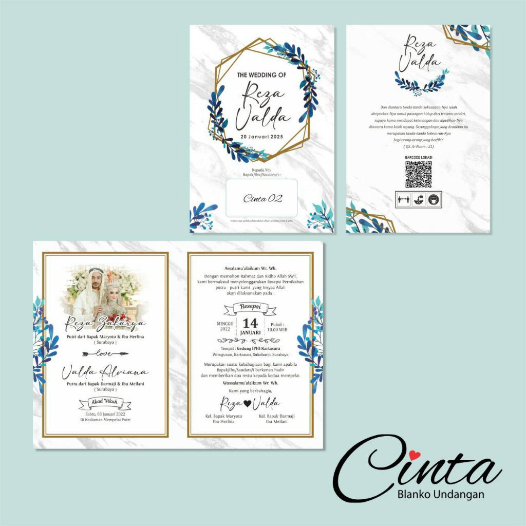 Blangko Undangan Cinta 02 | Blangko Undangan | Undangan Murah | Kertas Undangan Kosong Murah