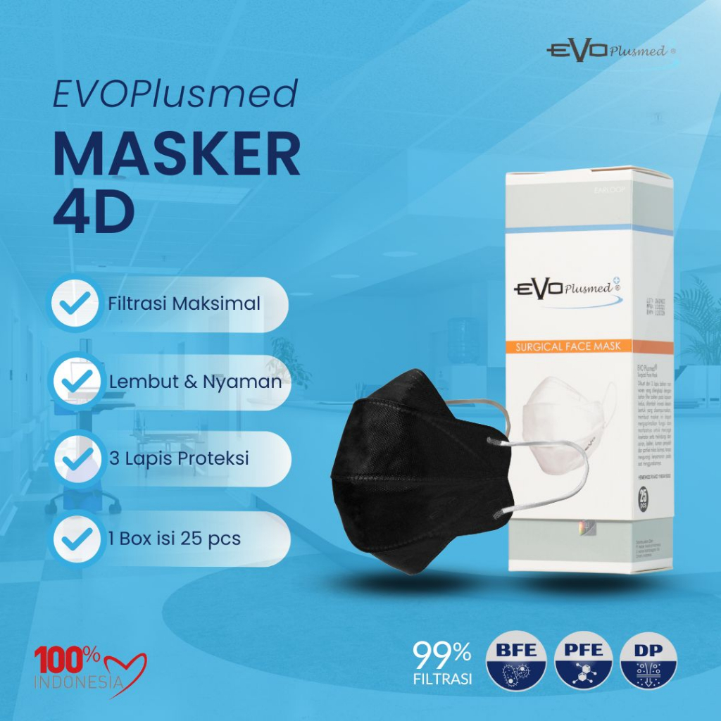 Evo Plusmed Masker 4d Medis Berbagai Pilihan Warna