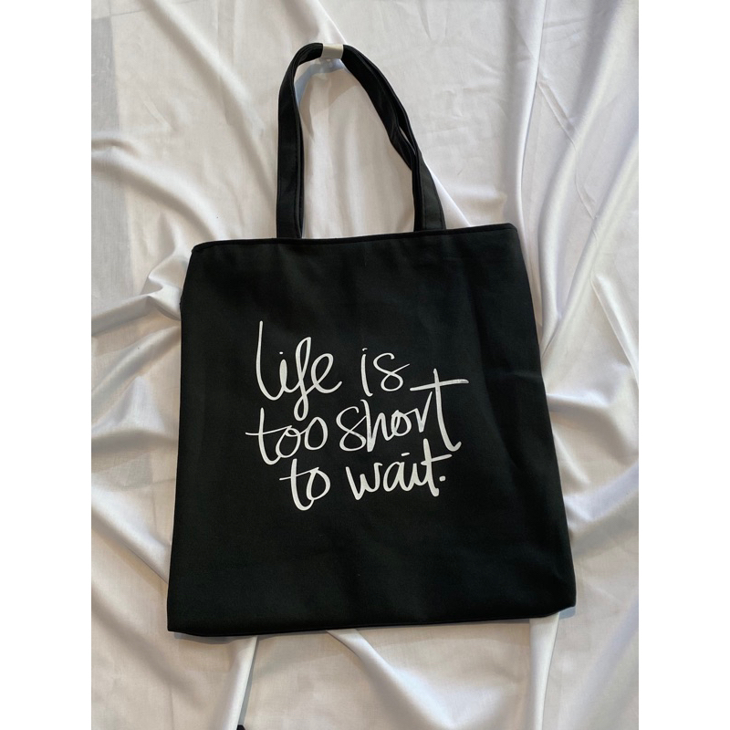 Tote bag kanvas/tote bag resleting Tas sekolah