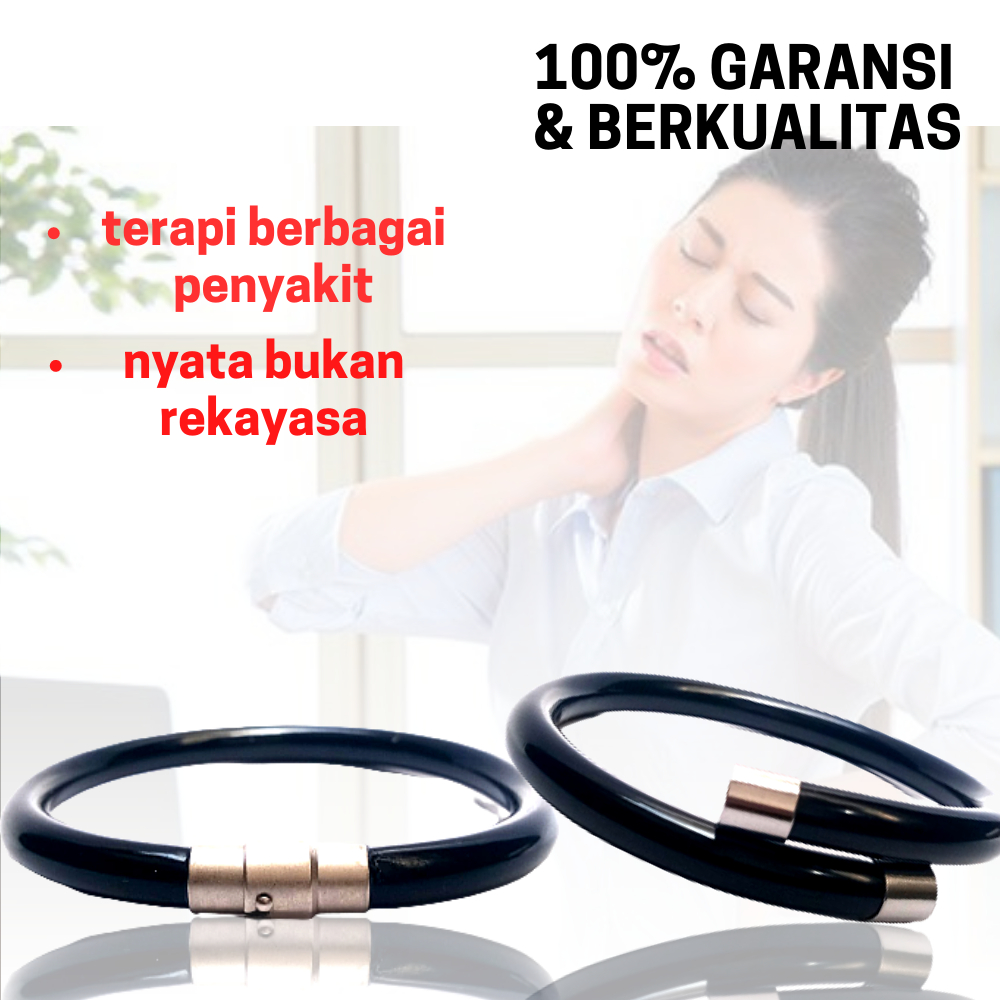 Gelang Kesehatan Pria Original 100% Titanium
