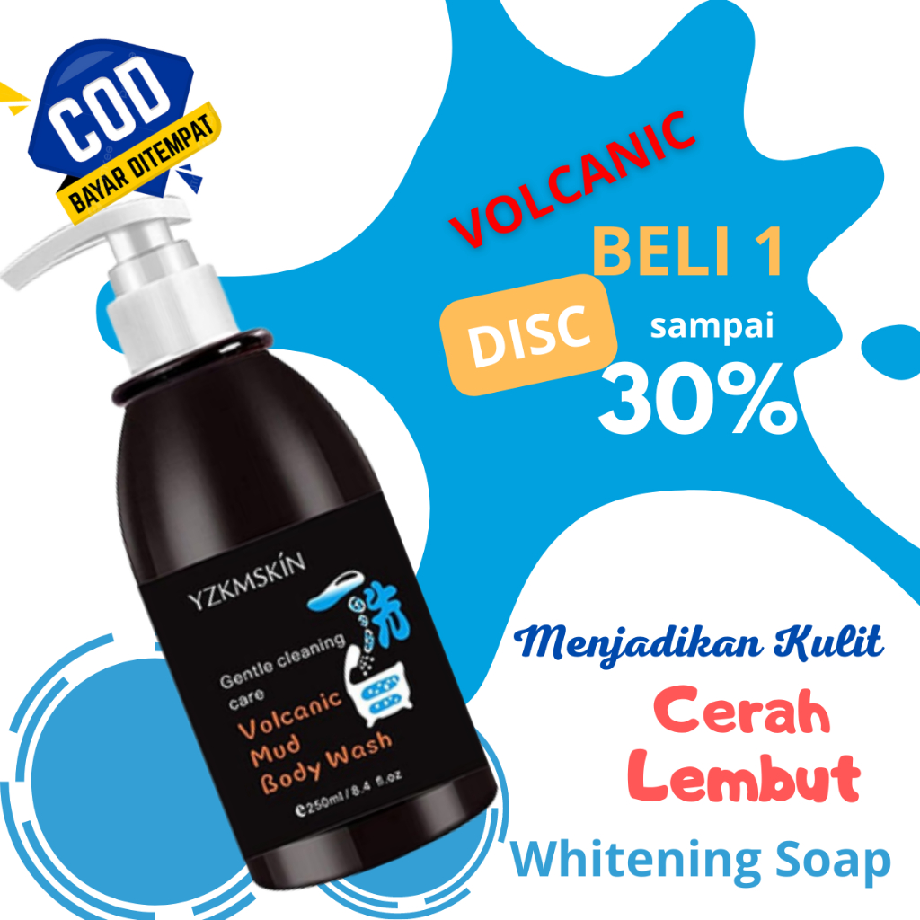 sabun vulkanik pemutih badan 250gr YZKMSKIN original produk PEMUTIH BADAN