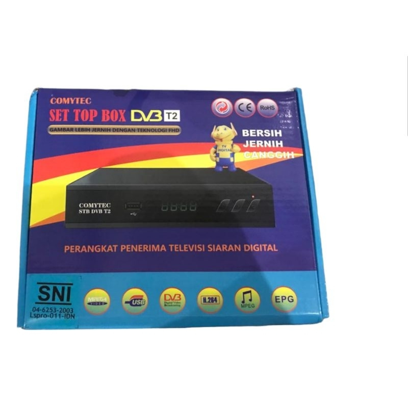 STB COMYTEC DVB T2 + KABEL RCA - PENGINSTALAN SANGAT MUDAH