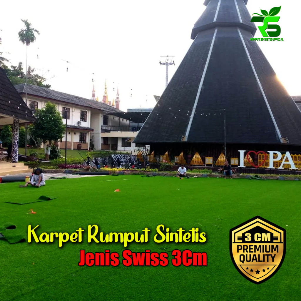 Karpet Rumput Sintetis Swiss Uk. 2M x 2M/Rumput Sintetis Murah/Sintetis Grass
