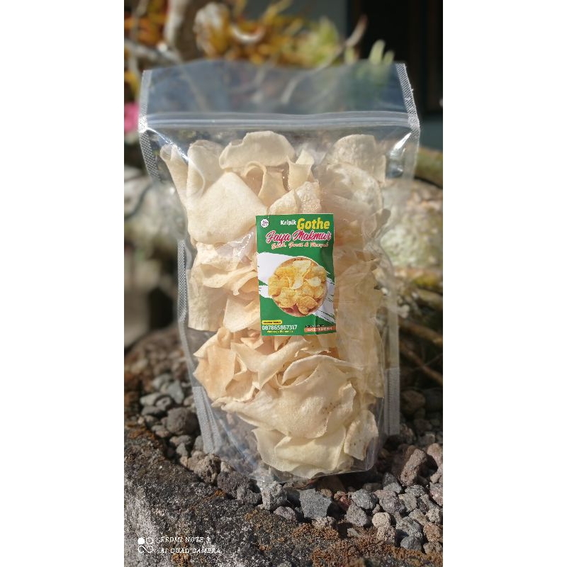 

kripik mbote/gothe/kripik talas camilan tradisional asin gurih renyah 100gr-1kg