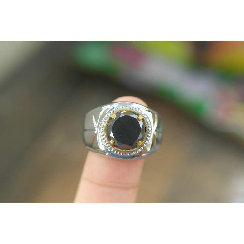 Black Moissanite Diamond Ring 7 Kode C568