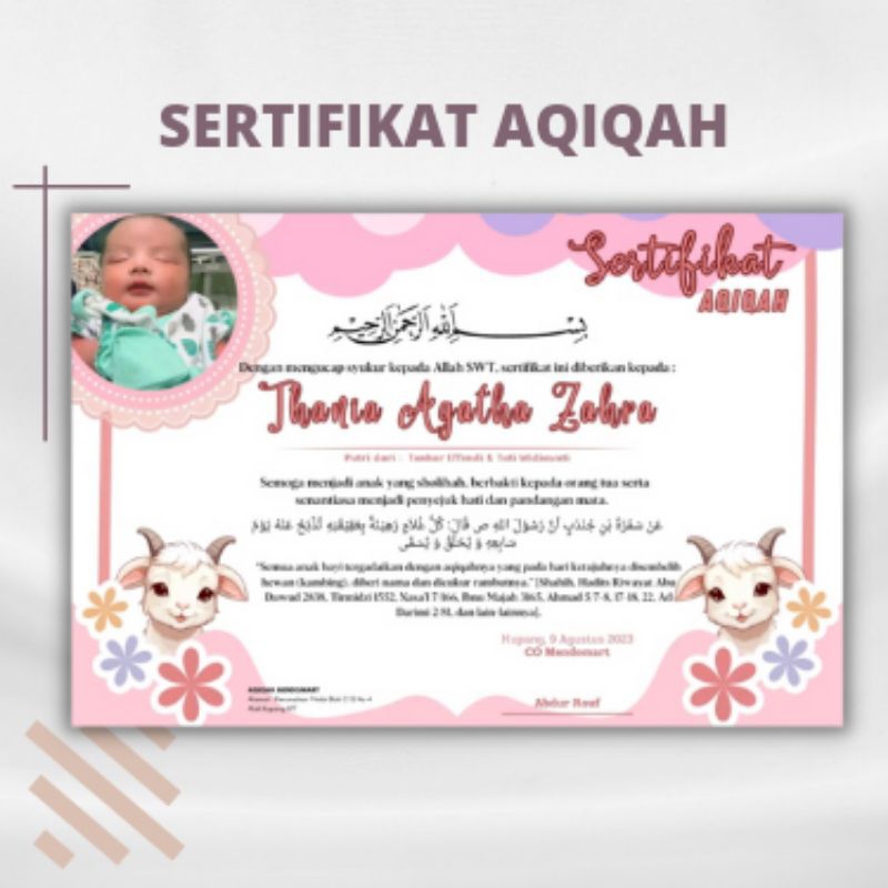 Sertifikat Aqiqah