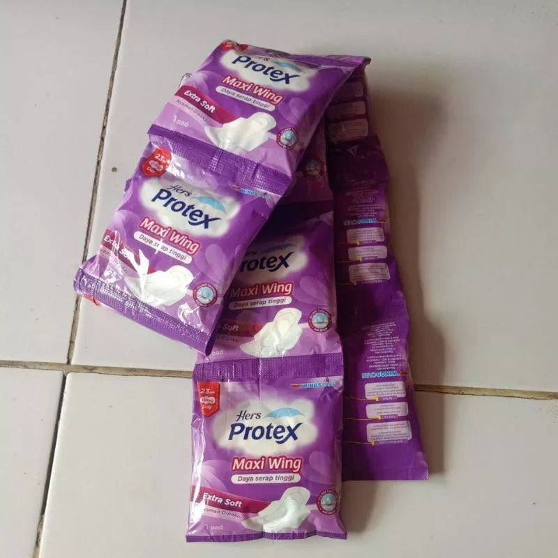 Hers Protex Maxi Wings Ungu renceng isi 10 pcs