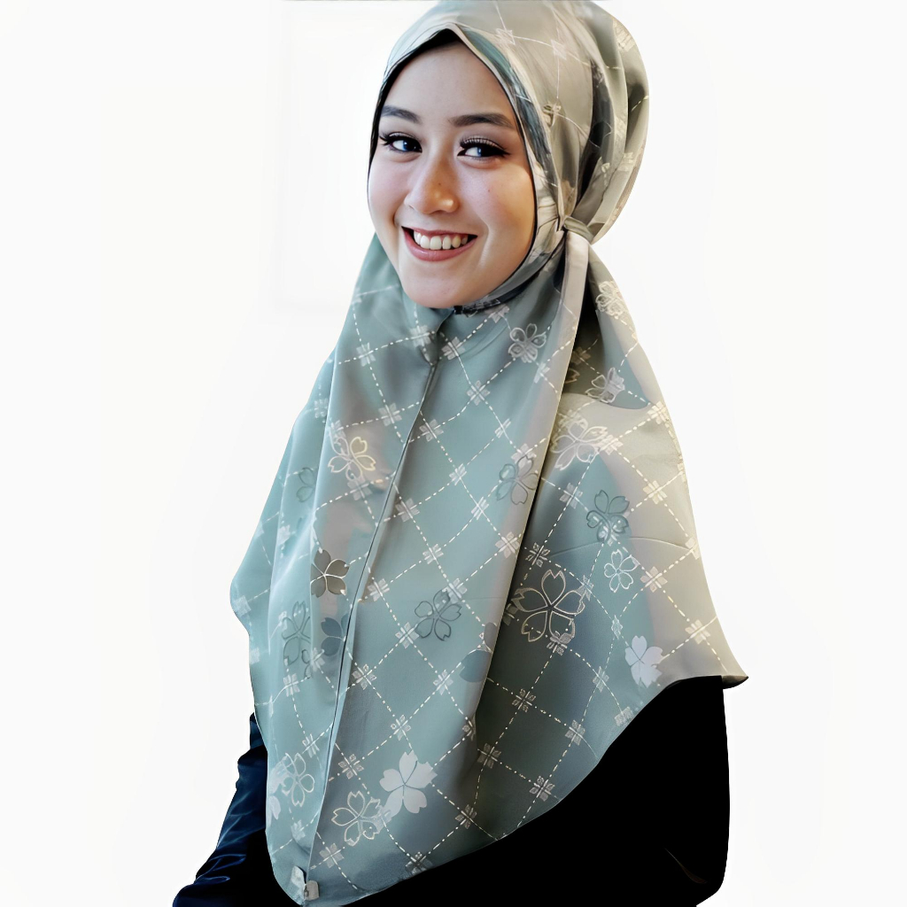 Hijab Instan Bergo Khaira Motif Printing Jilbab Motif Premium