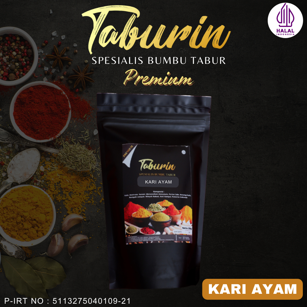 

Bumbu Tabur Premium Kiloan Rasa Kari Ayam by Taburin